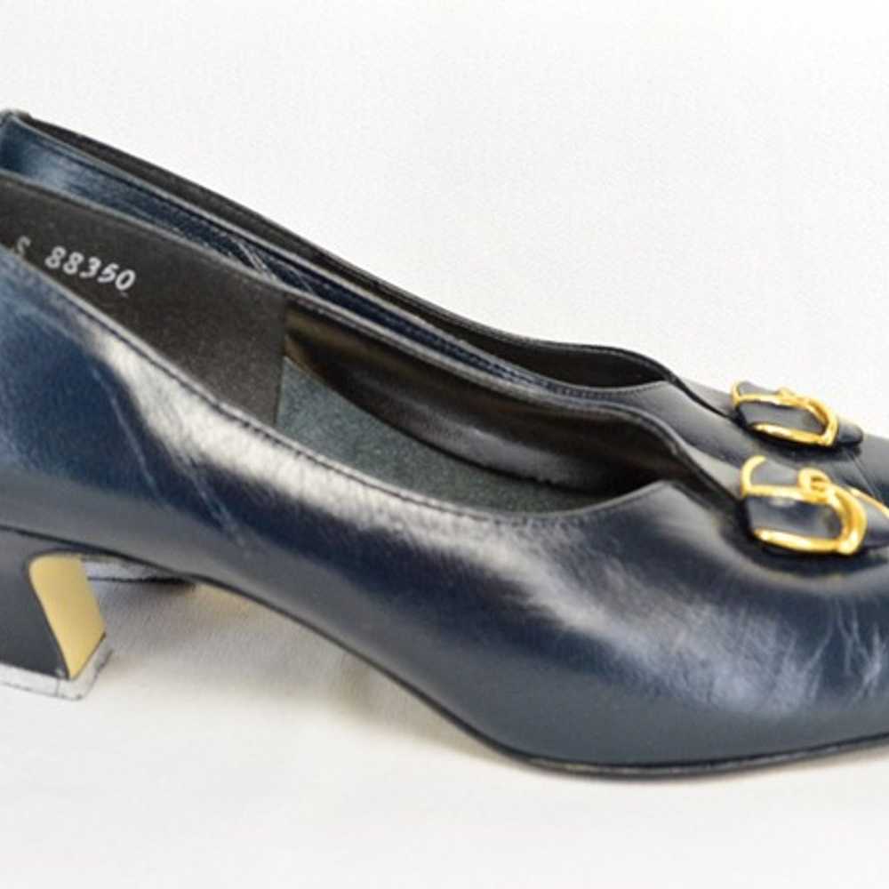 VTG California Magdesians Navy Blue Leather Kitte… - image 2