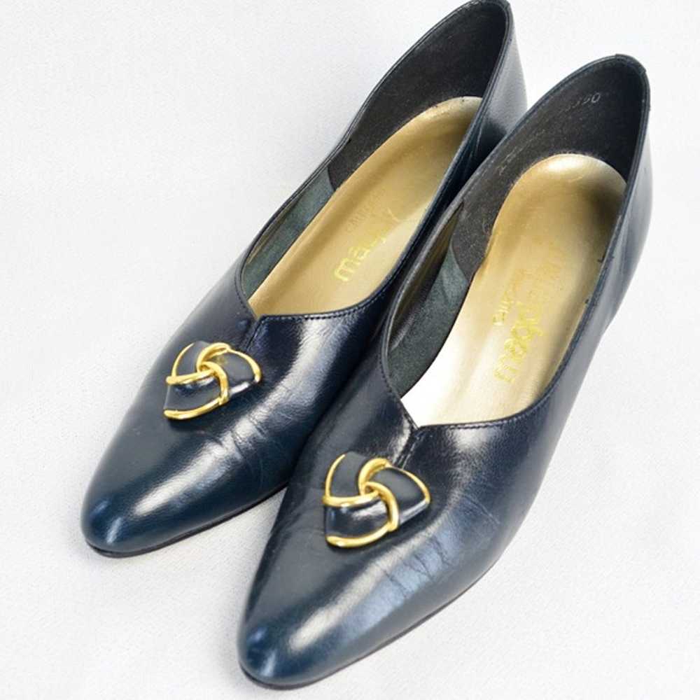 VTG California Magdesians Navy Blue Leather Kitte… - image 4