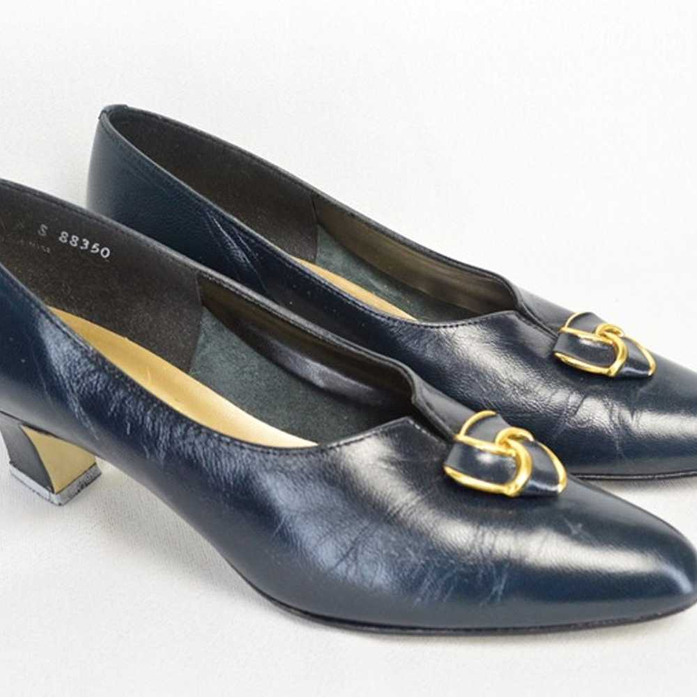 VTG California Magdesians Navy Blue Leather Kitte… - image 5