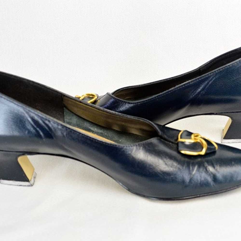 VTG California Magdesians Navy Blue Leather Kitte… - image 8