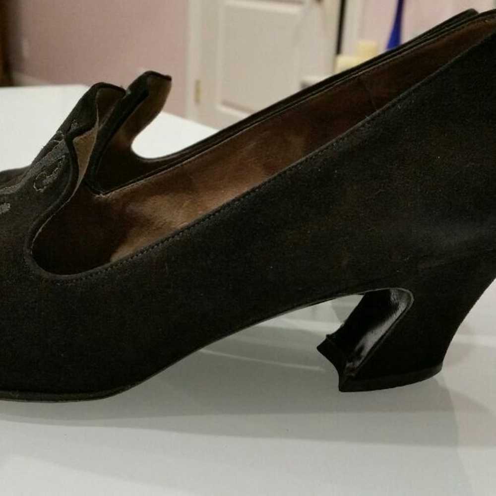 Vintage Charles Jourdan suede heels - image 2