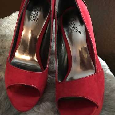 Vintage Carlos Santana Red platform heel - image 1