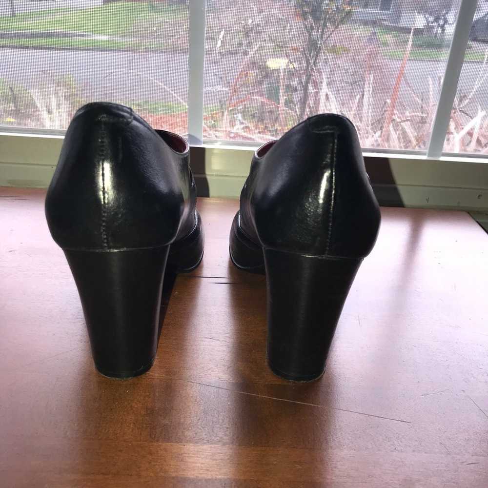 Bronx Leather Rita Peep Toe Heels Sz 9 - image 3