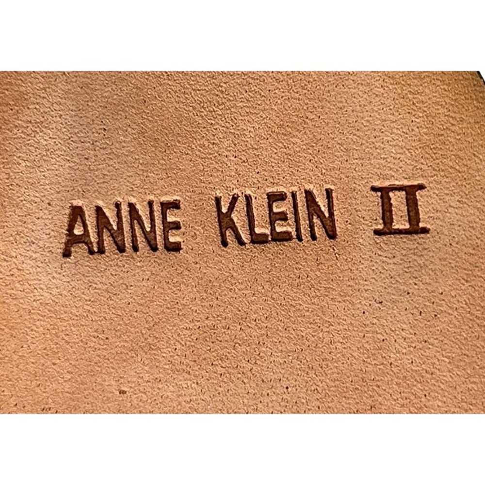 Vintage Anne Klein II Leather Metallic Gold Mesh … - image 11