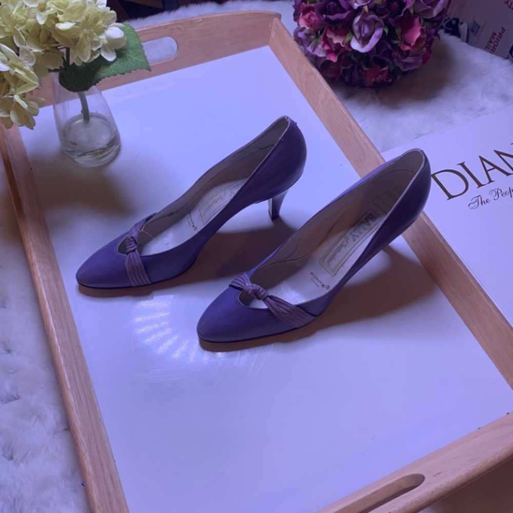 Vintage Bally Purple Heels 80s - image 2