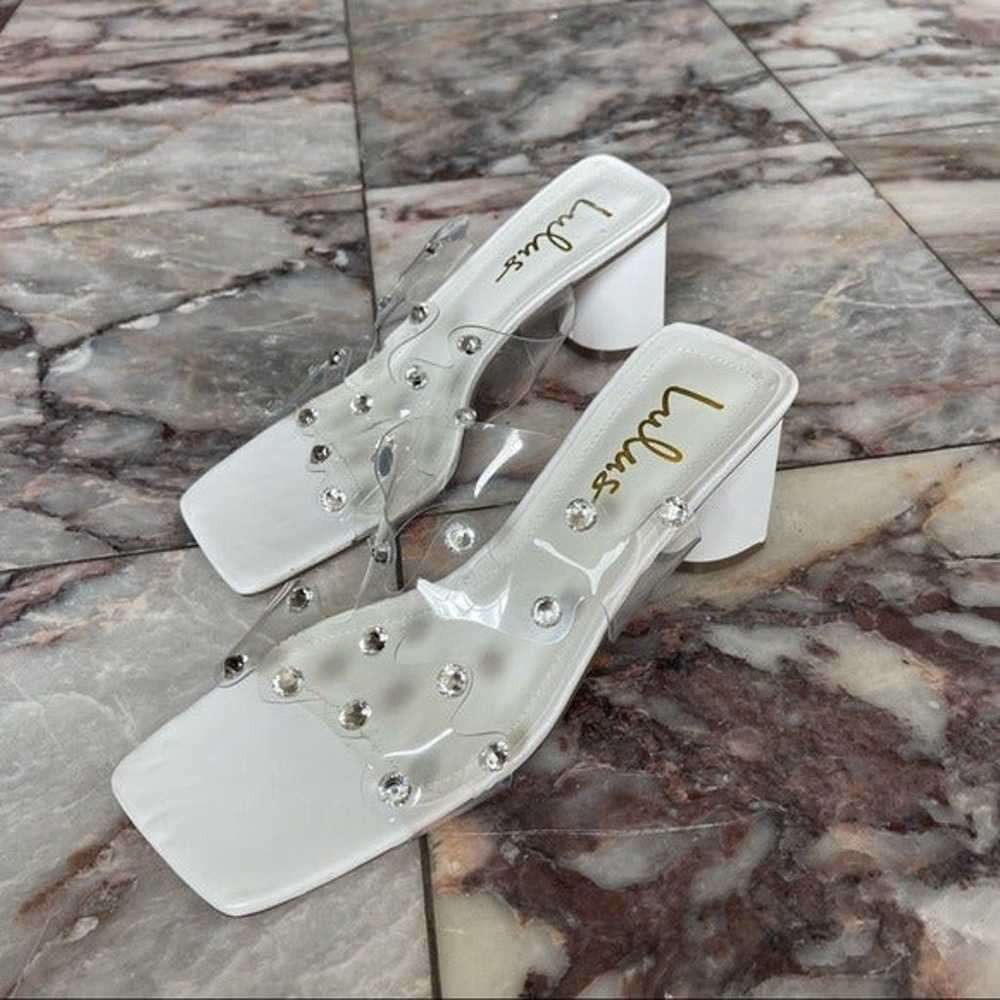 New Lulu's Y2k Inspired White Clear Studded Chunk… - image 2