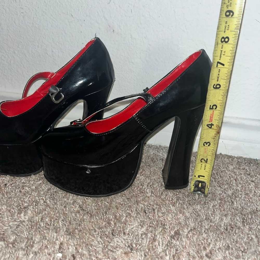 Black Mary Jane Shoes platform/ high heels vintage - image 10