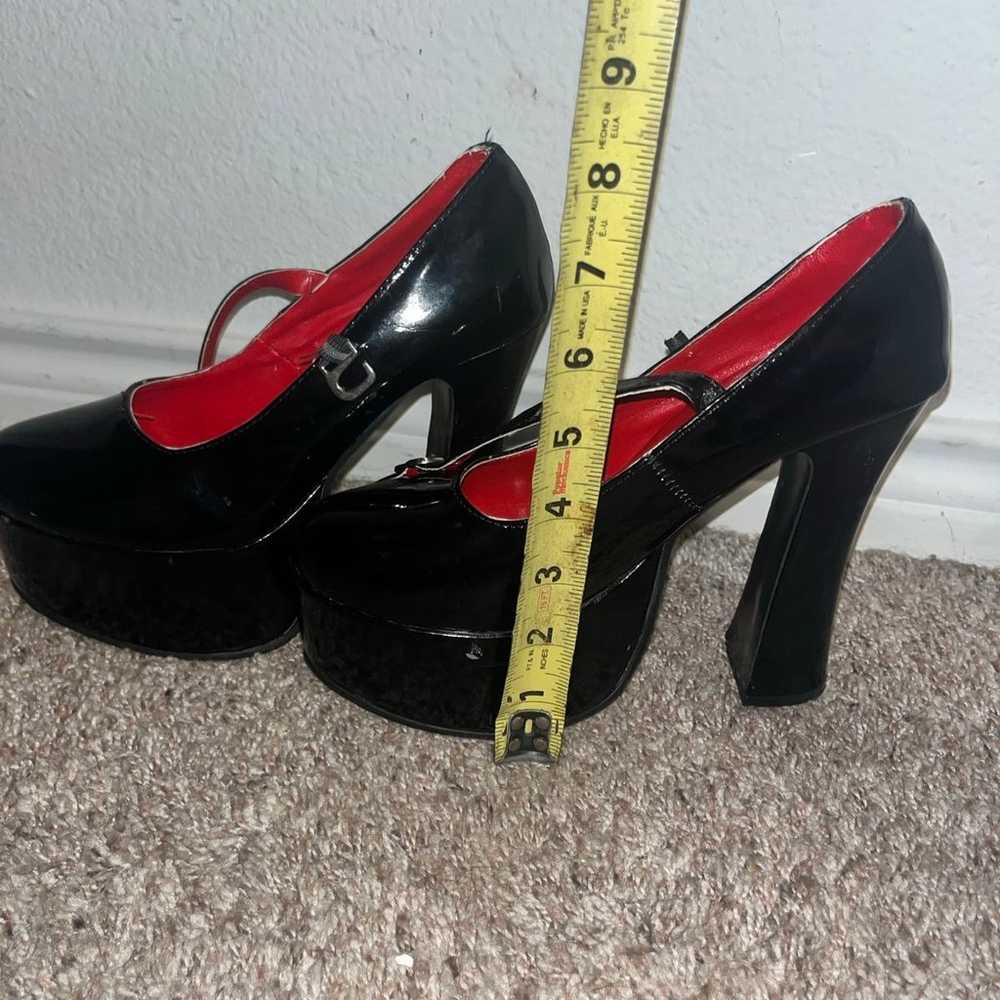 Black Mary Jane Shoes platform/ high heels vintage - image 9