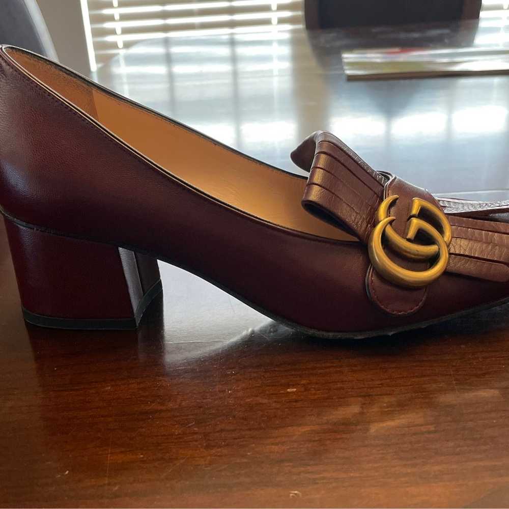 Gucci Leather mid-heel pump - image 3