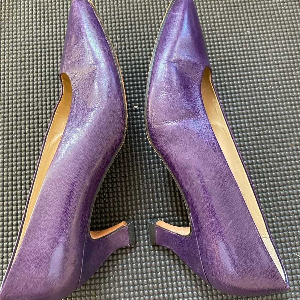 Vintage Enzo Angiolini Eggplant Purple Kitten Hee… - image 3