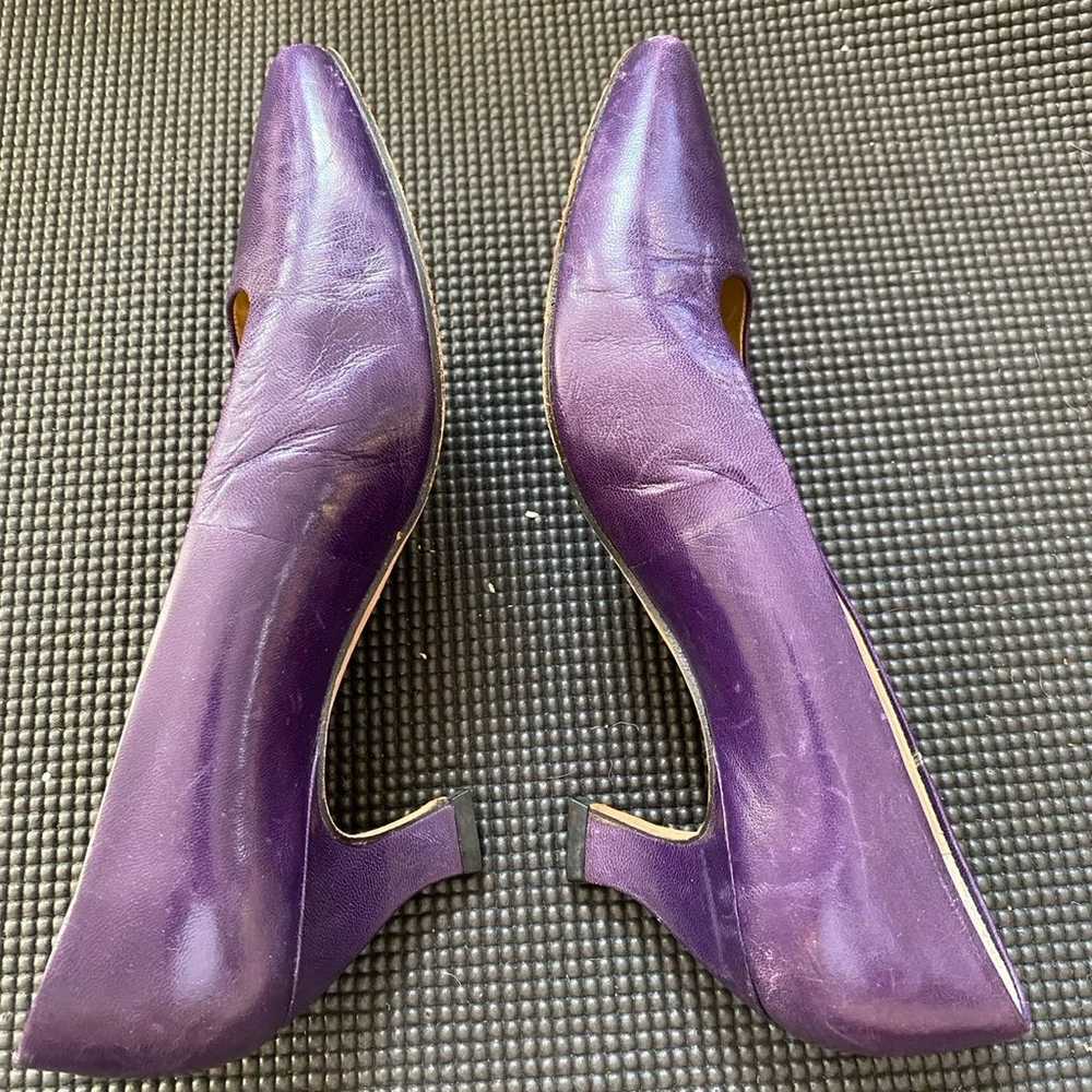 Vintage Enzo Angiolini Eggplant Purple Kitten Hee… - image 4