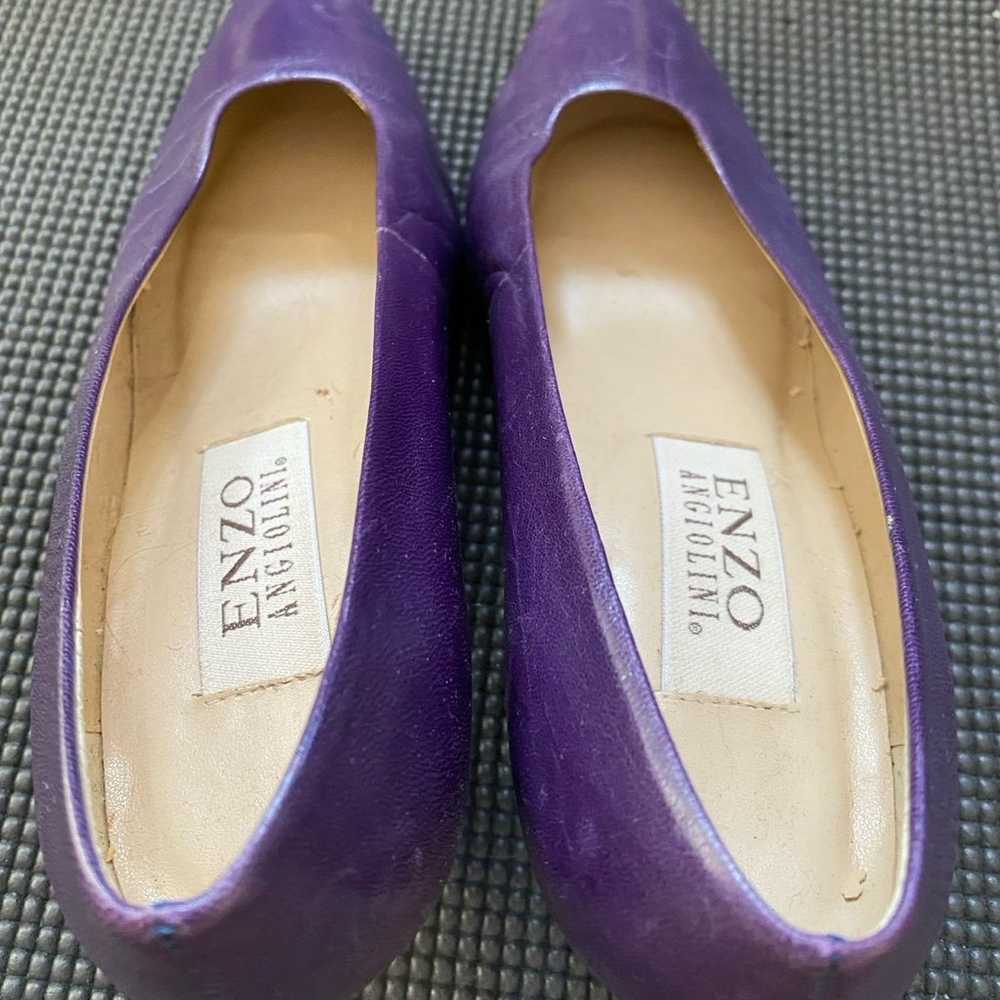 Vintage Enzo Angiolini Eggplant Purple Kitten Hee… - image 5