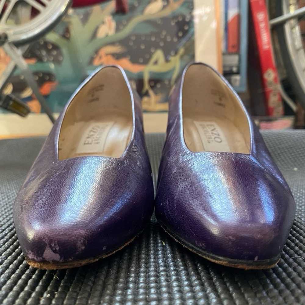 Vintage Enzo Angiolini Eggplant Purple Kitten Hee… - image 7