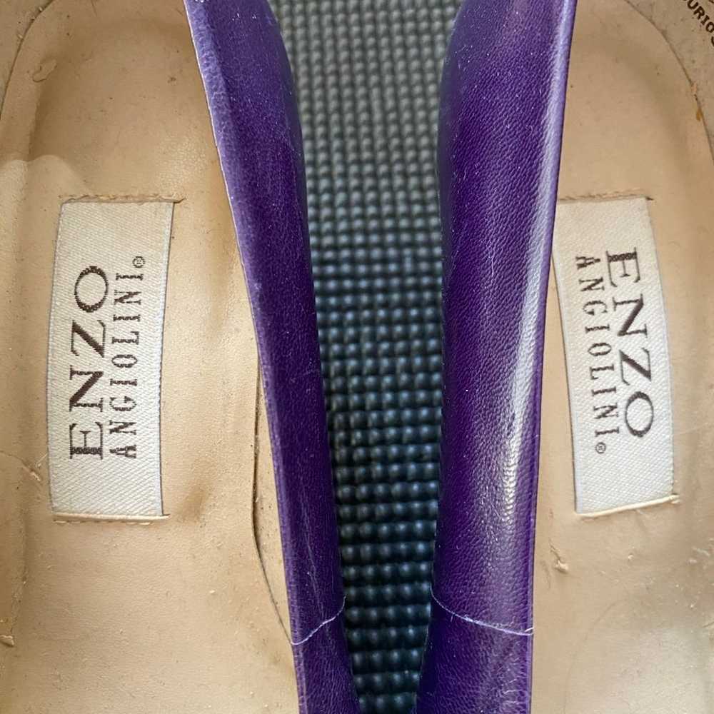 Vintage Enzo Angiolini Eggplant Purple Kitten Hee… - image 9