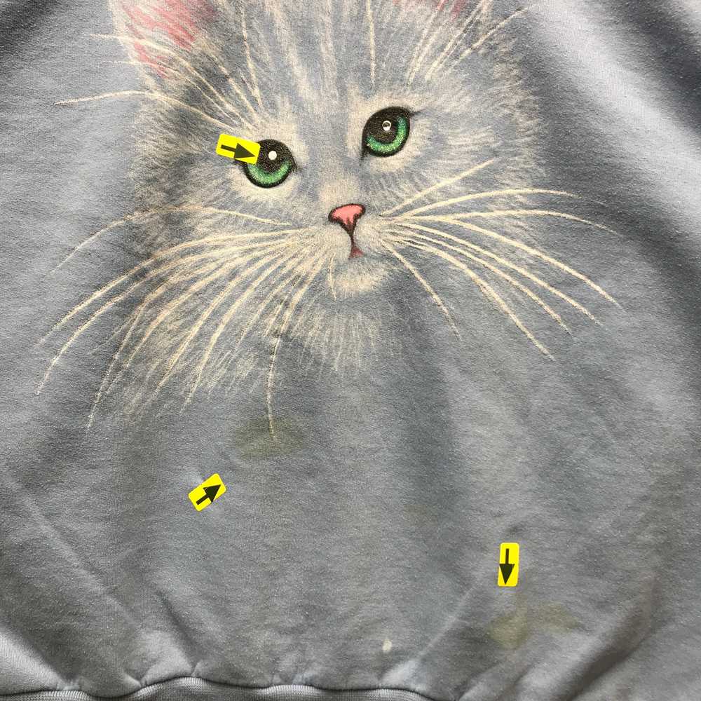 Vintage Morning Sun Kitten Sweatshirt Men's Large… - image 4