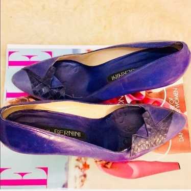 Vintage periwinkle Gianni Bernini kitten heels - image 1