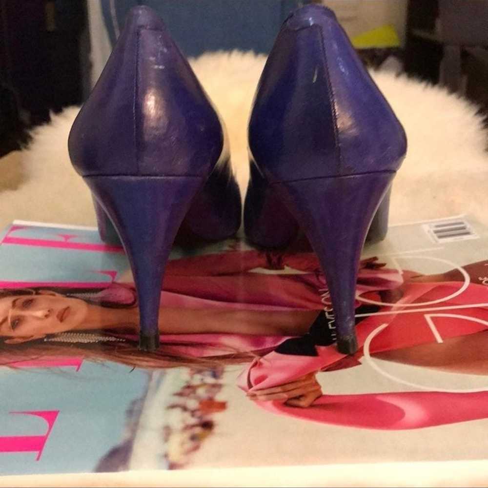 Vintage periwinkle Gianni Bernini kitten heels - image 3