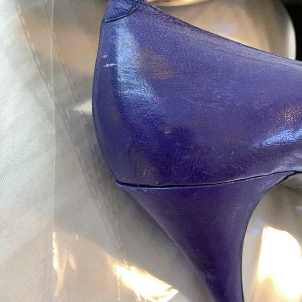 Vintage periwinkle Gianni Bernini kitten heels - image 6