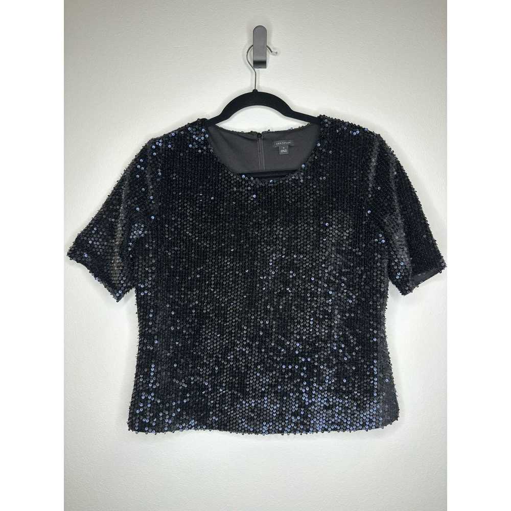 Ann Taylor Ann Taylor short sleeved sequin top. S… - image 1