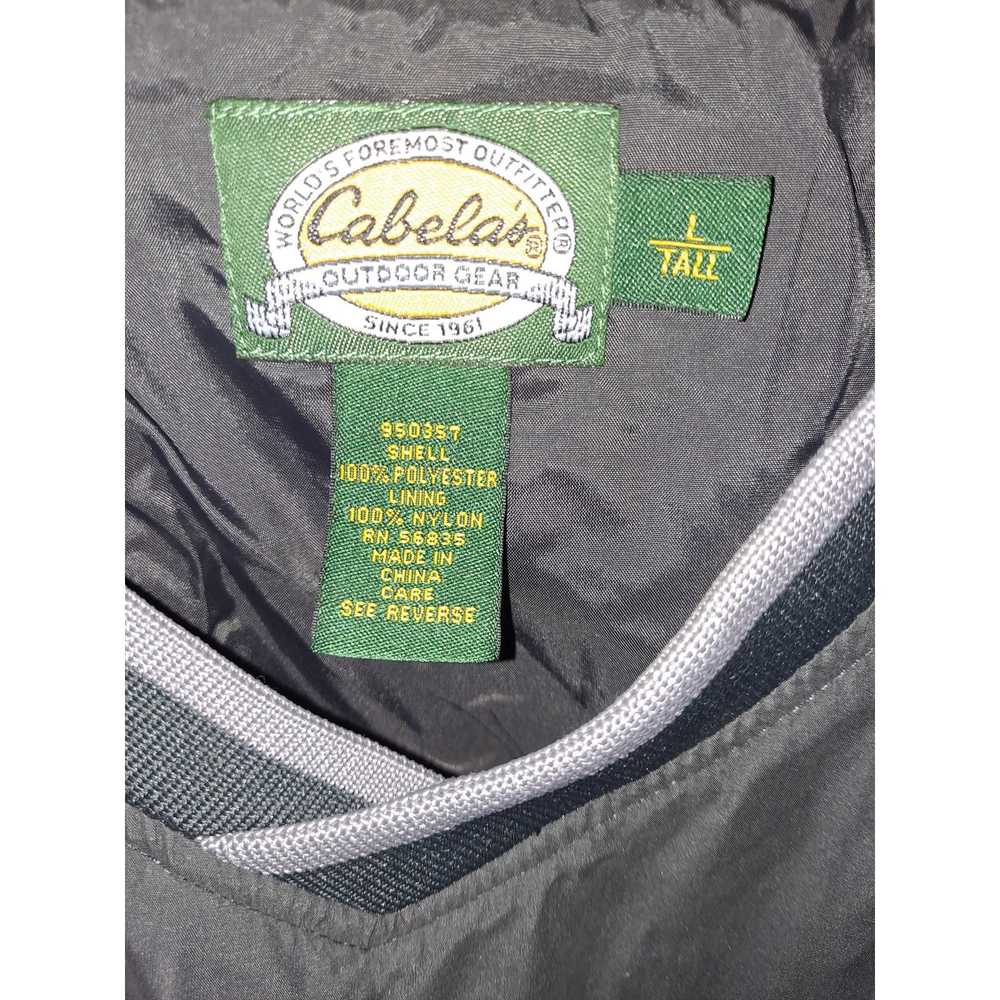 Cabelas Cabela's V Neck Gray Windbreaker Size Lar… - image 3