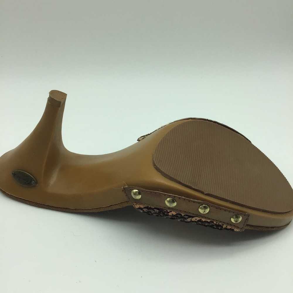 Vintage Candies Bronze Sequin Heels size 8 Y2K 19… - image 5