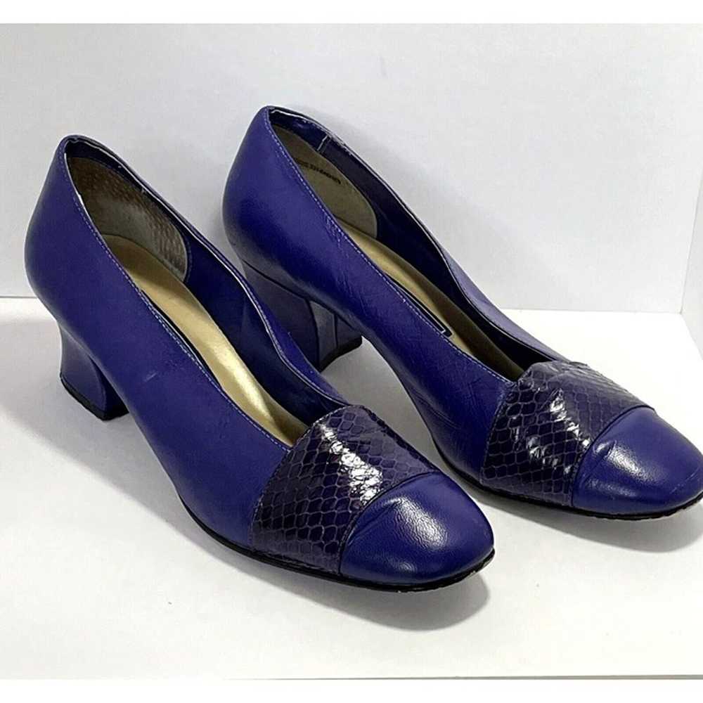 Karen Scott Womens 8.5W Purple Block Heel Square … - image 3