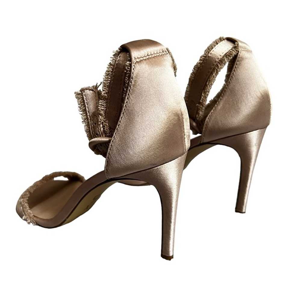 Mix No. 6 Rayane Satin Beige Open Toe Fringe Stil… - image 6