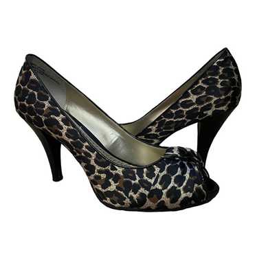 Platinum BP Animal Print Peep Toe Stiletto Pumps … - image 1