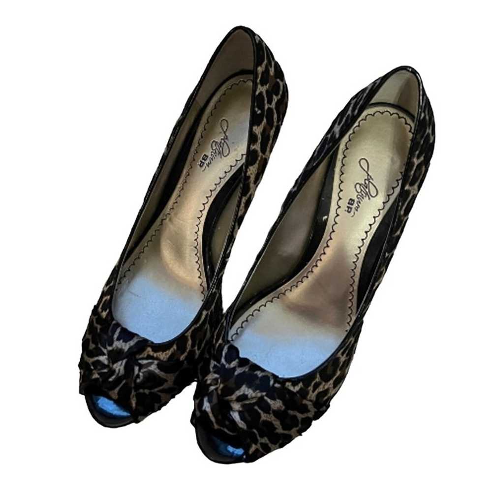 Platinum BP Animal Print Peep Toe Stiletto Pumps … - image 3