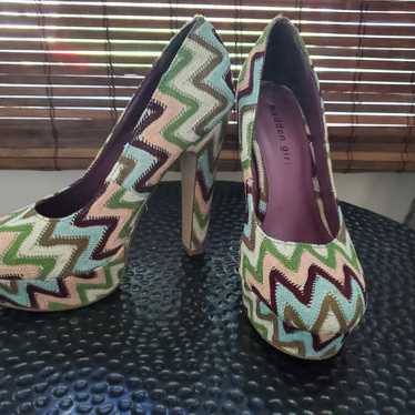 Madden Girl Malley Chevron Platform Pump