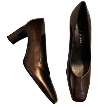 Stuart Weitzman Brown Patent Y2K Heels 9