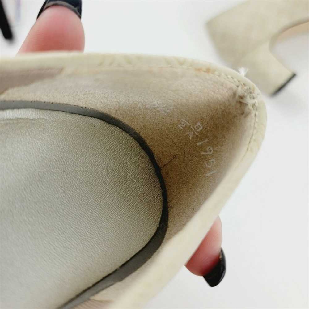 Selby Vintage Block Heel Shoes Cream Geometric Wo… - image 9