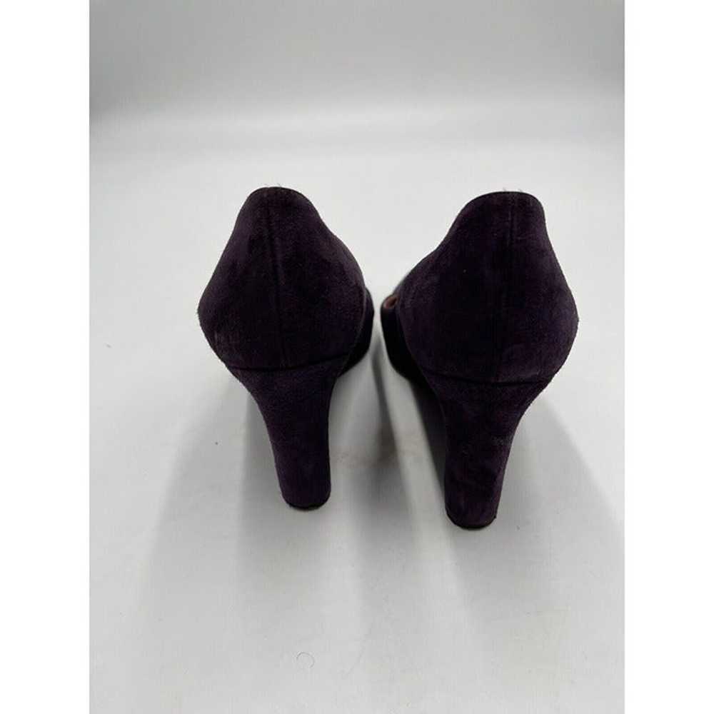 Vintage Kate Spade Purple Suede Wedge heels Sz 9 B - image 3