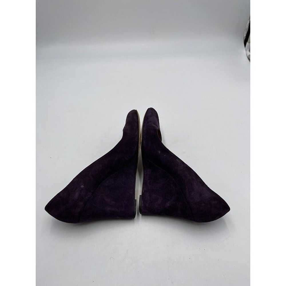 Vintage Kate Spade Purple Suede Wedge heels Sz 9 B - image 4