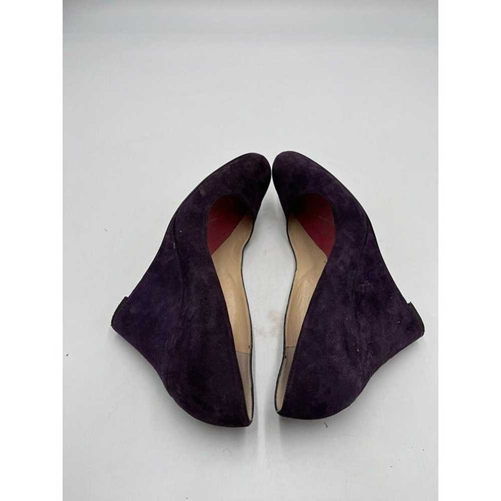 Vintage Kate Spade Purple Suede Wedge heels Sz 9 B - image 5