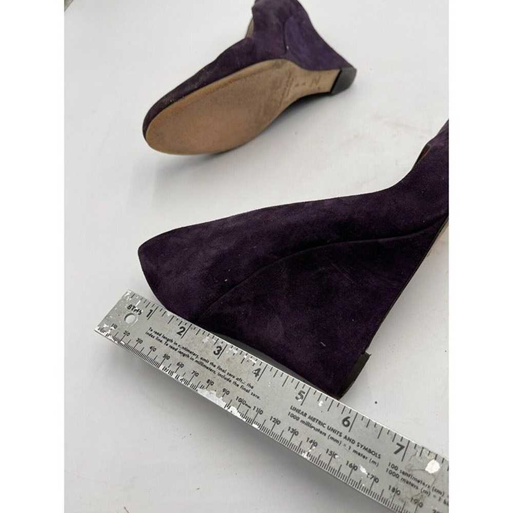 Vintage Kate Spade Purple Suede Wedge heels Sz 9 B - image 9