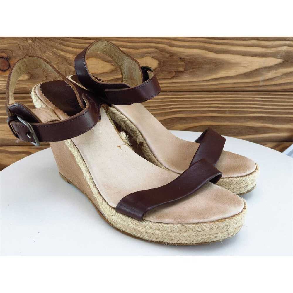 J.CREW Size 8 Platform Heel Brown Leather M Width - image 4