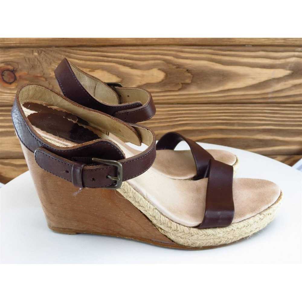 J.CREW Size 8 Platform Heel Brown Leather M Width - image 5