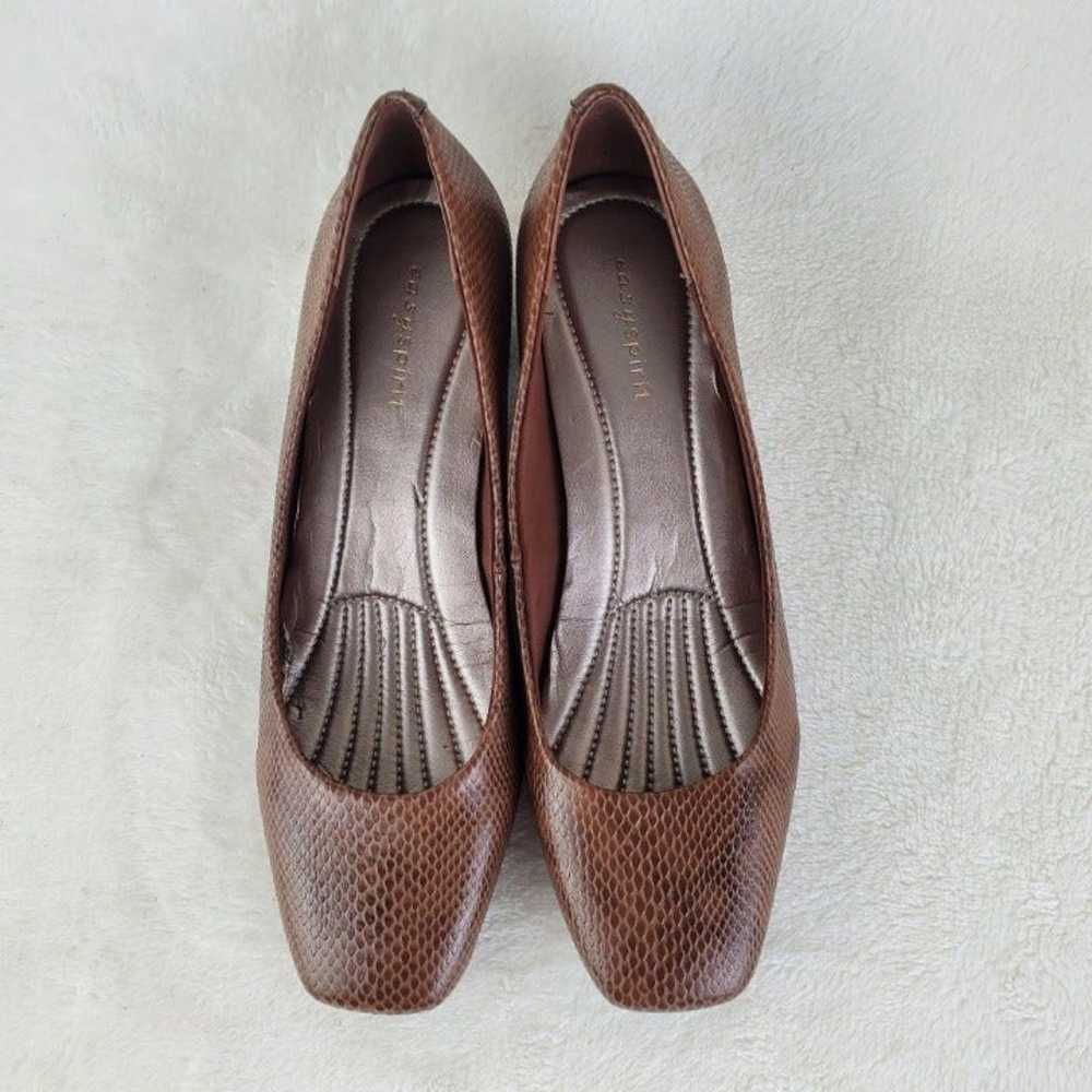 Easy Spirit Brown Block Heel Pump Size 8 - image 2