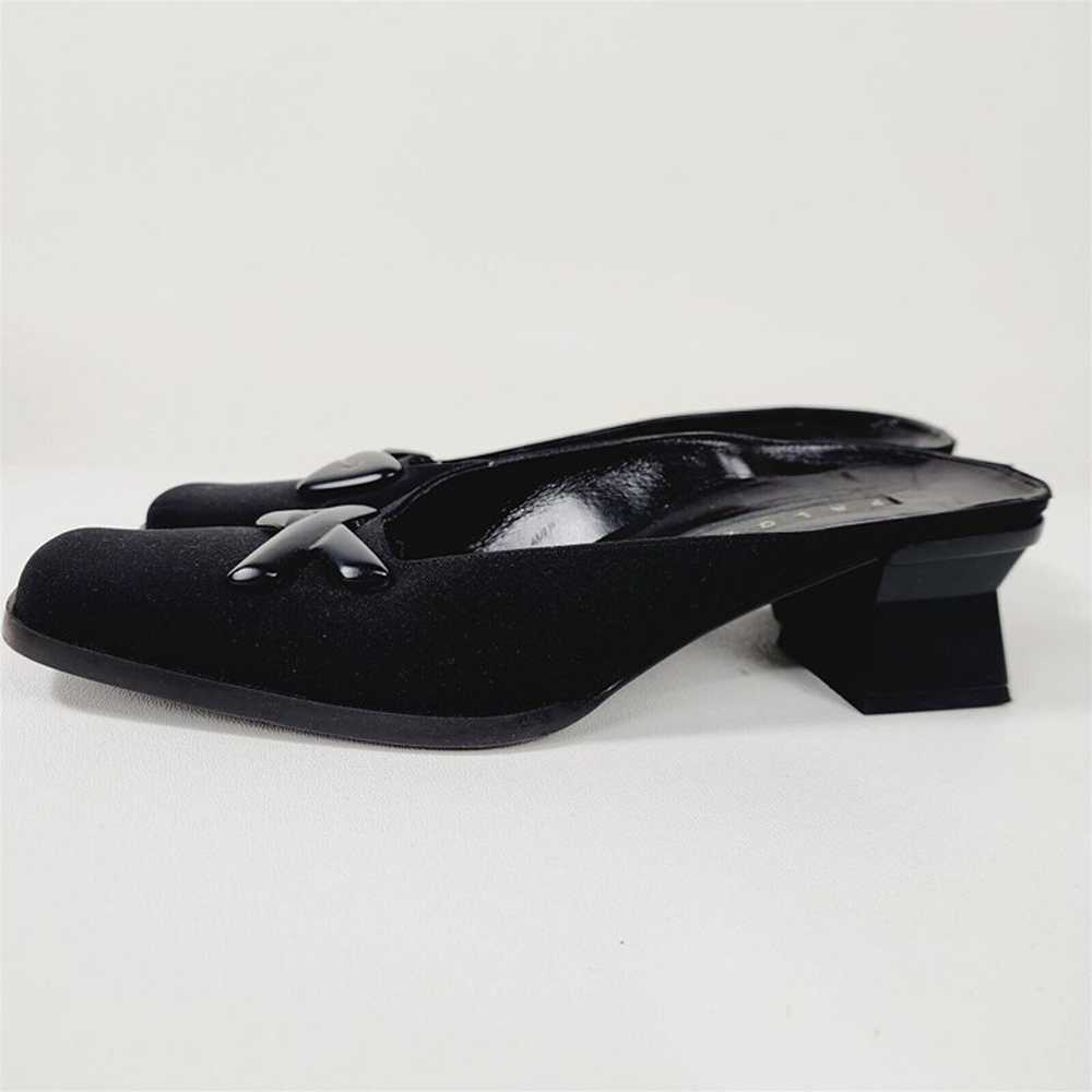 Vintage 1990s Paloma Black Block Heel Square Toe … - image 3