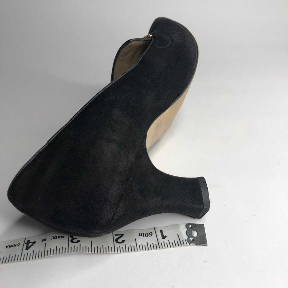 Vintage Rangoni Black Suede Loafer Heels - image 12