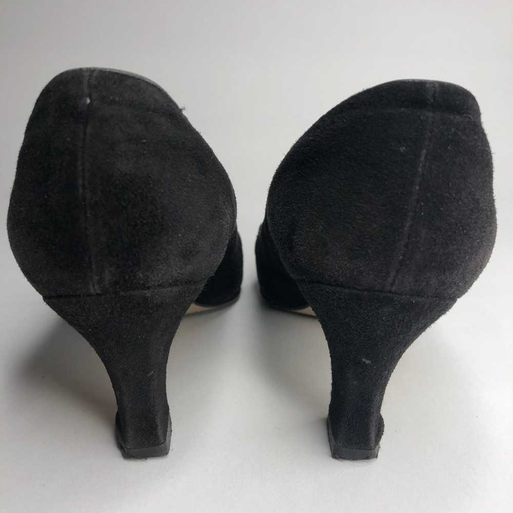 Vintage Rangoni Black Suede Loafer Heels - image 7