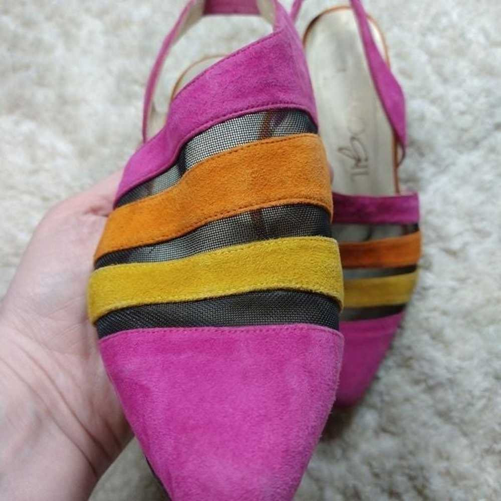 Vintage Paco Gil Bright Suede Heels - image 4