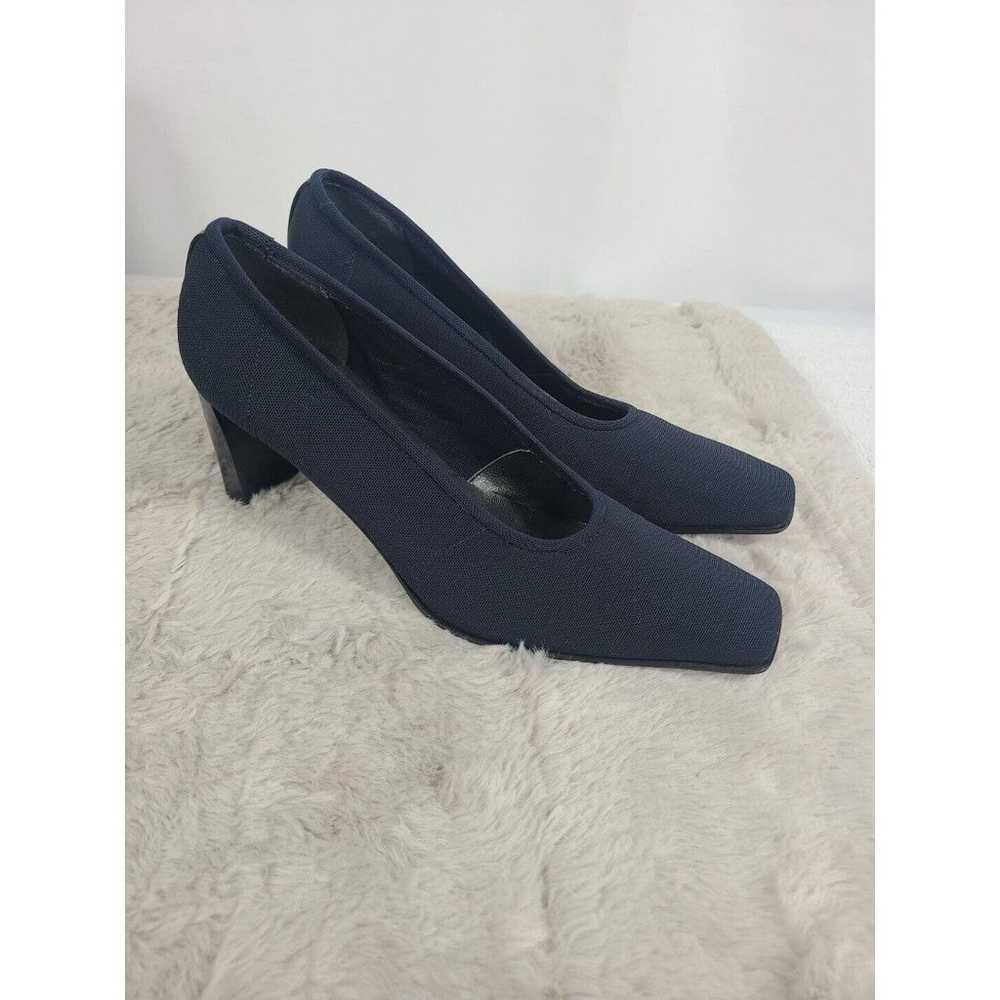 Vintage Navy Stuart Weitzman Fabric and Patent Le… - image 3