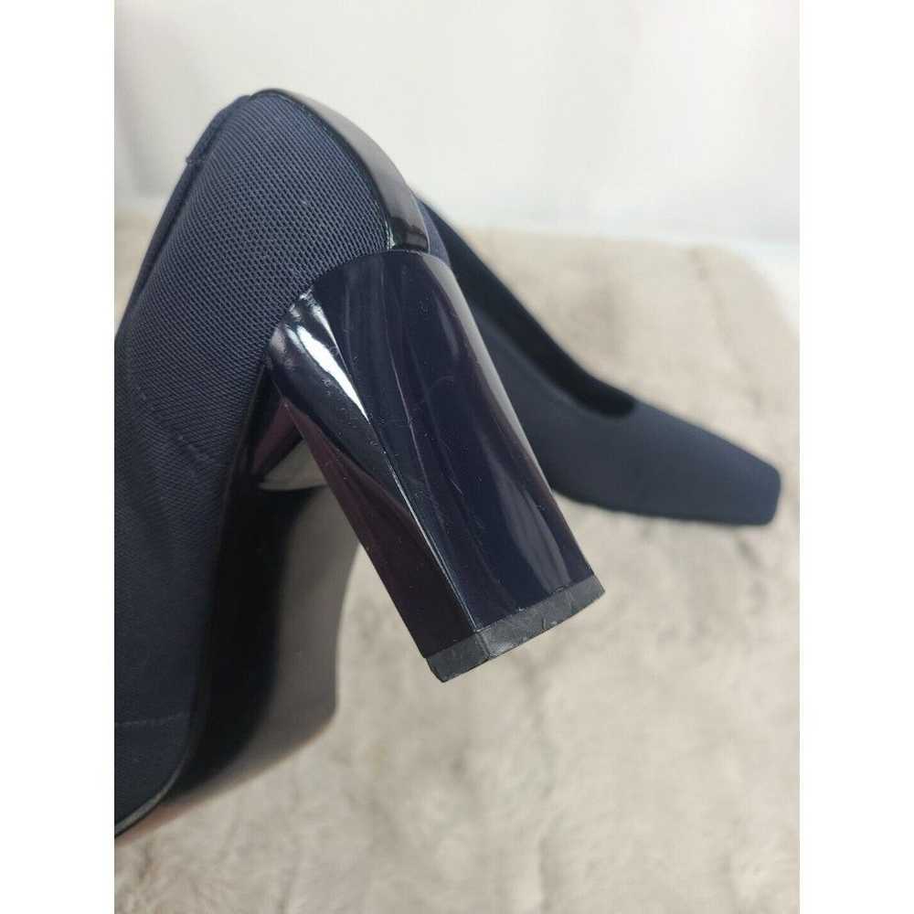 Vintage Navy Stuart Weitzman Fabric and Patent Le… - image 4