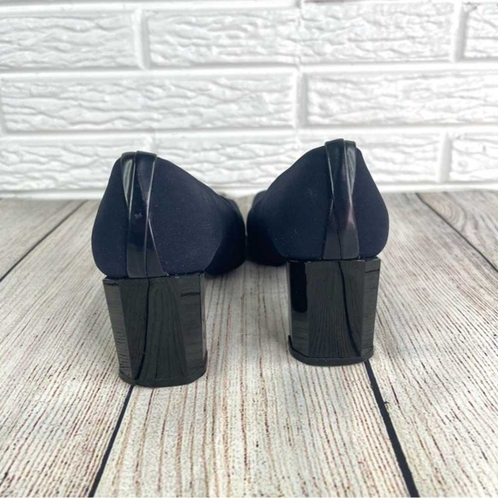 Vintage Stuart Weitzman Navy Blue Square Toe Heel… - image 5