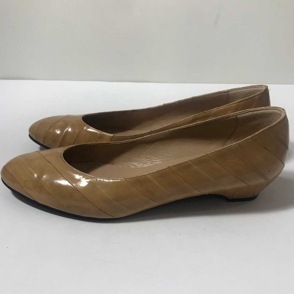 Genuine Eel Leather Vintage Hand Made Pumps. Size… - image 3