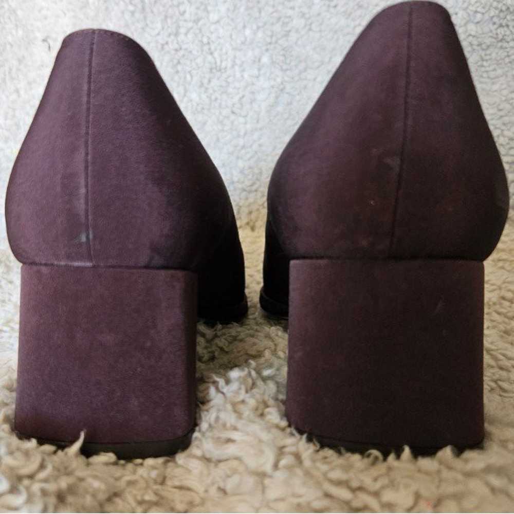 Vintage Bally Brown Fabric Pumps Block Heel Loafe… - image 7