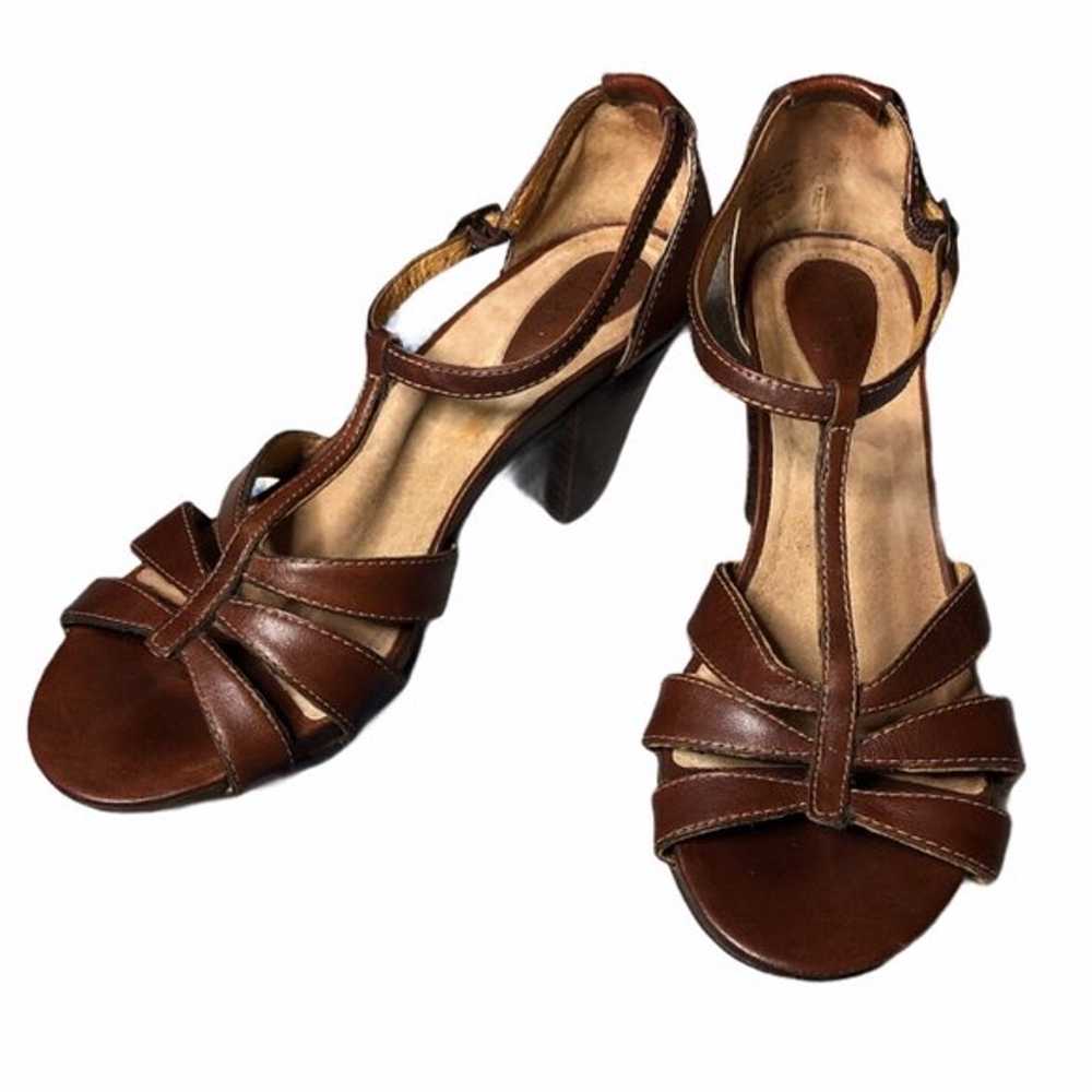 CLARKS T Bar Strappy Heels Sz 7 - image 1