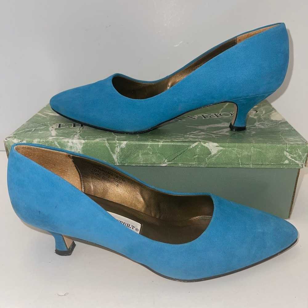 Vintage Gloria Vanderbilt Womens Size 8.5 Teal Nu… - image 1